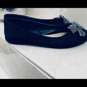 Rhinestone bow flats